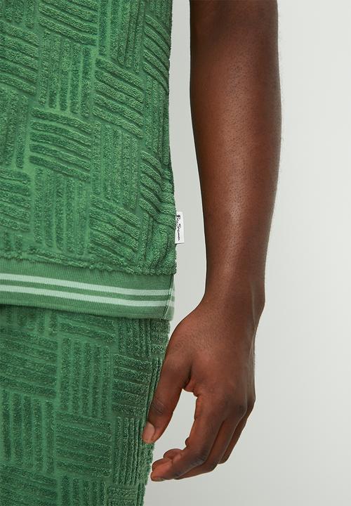Ben Sherman - Terry textured polo - rich fern