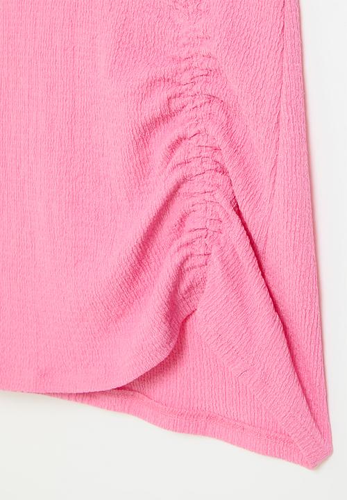 H&M - Ruched crinkled skirt - pink