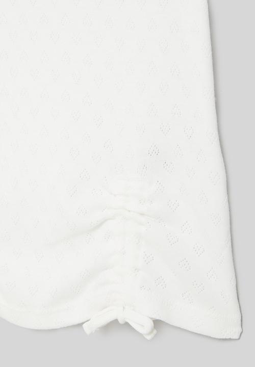 H&M - Tie-detail top - white