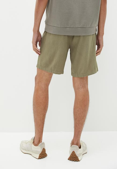 Superbalist - Penn fashion drapey linen short - khaki