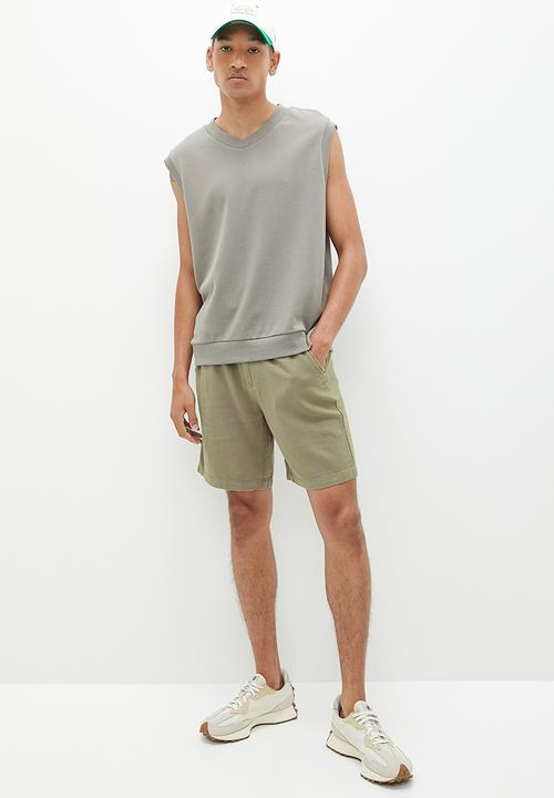 Superbalist - Penn fashion drapey linen short - khaki