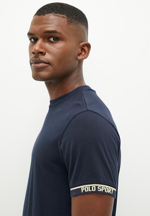 POLO - Men sport short sleve webbing tee - navy