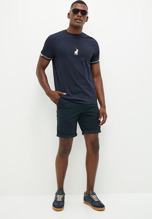 POLO - Men sport short sleve webbing tee - navy