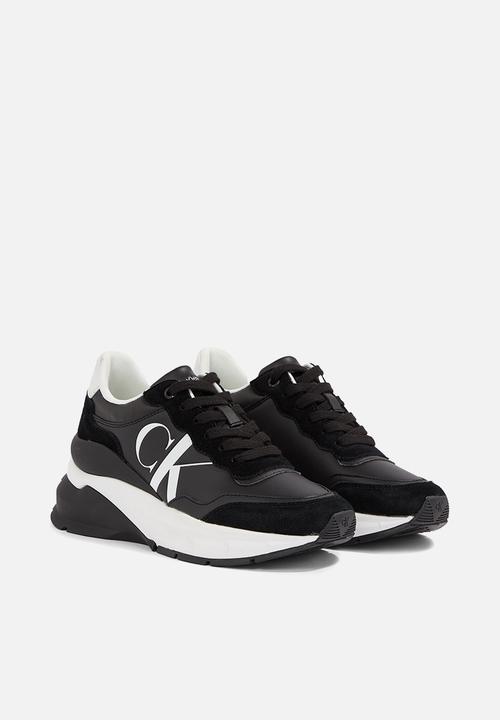 Calvin Klein - Wedge runner mix ltn wn - black/bright white/silver
