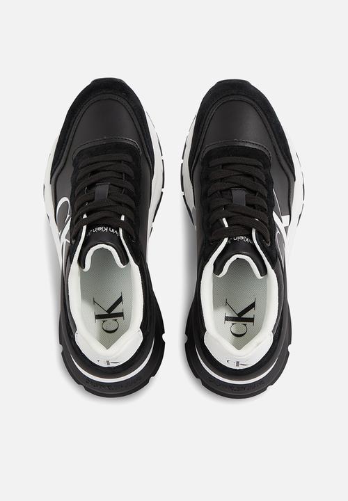 Calvin Klein - Wedge runner mix ltn wn - black/bright white/silver