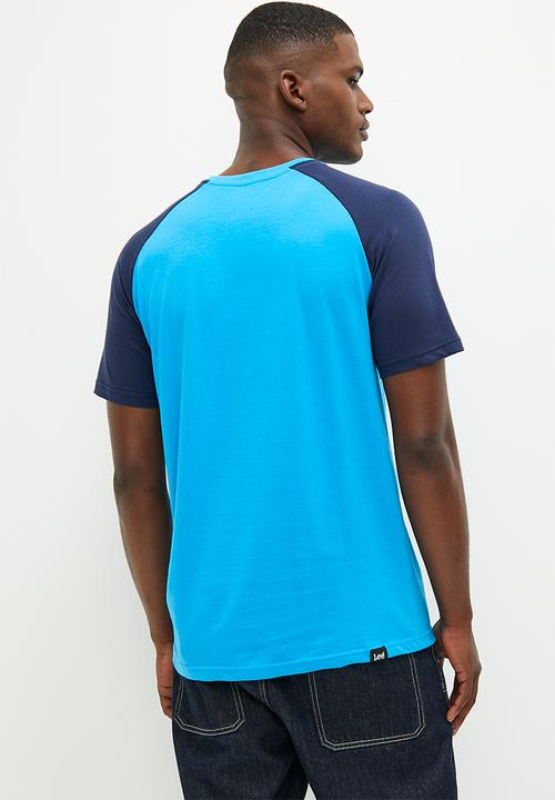 Lee  - Col Block Raglan Tee - Turquoise