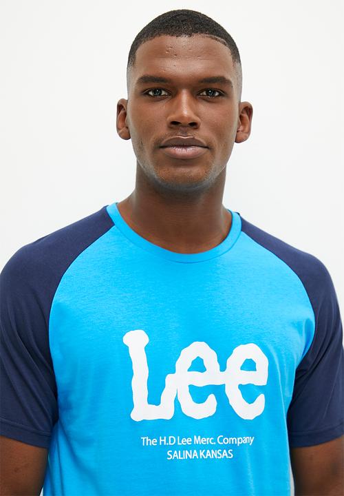 Lee  - Col Block Raglan Tee - Turquoise