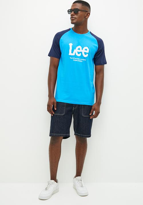 Lee  - Col Block Raglan Tee - Turquoise