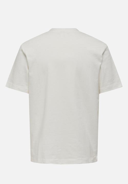 Only & Sons - Onsedgar reg hiking short sleeve T-shirt - cloud dancer