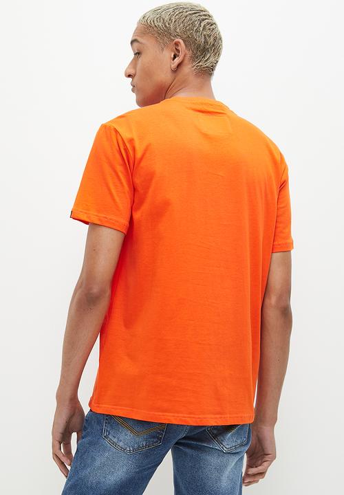 Aca Joe - Mens Aca Joe Tonal Embroidery Crew Tee - SS - Scarlet Ibis