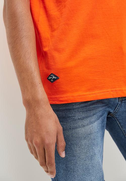 Aca Joe - Mens Aca Joe Tonal Embroidery Crew Tee - SS - Scarlet Ibis