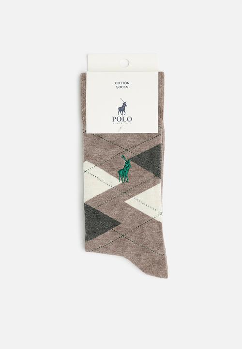 POLO - Argyle anklets - Taupe