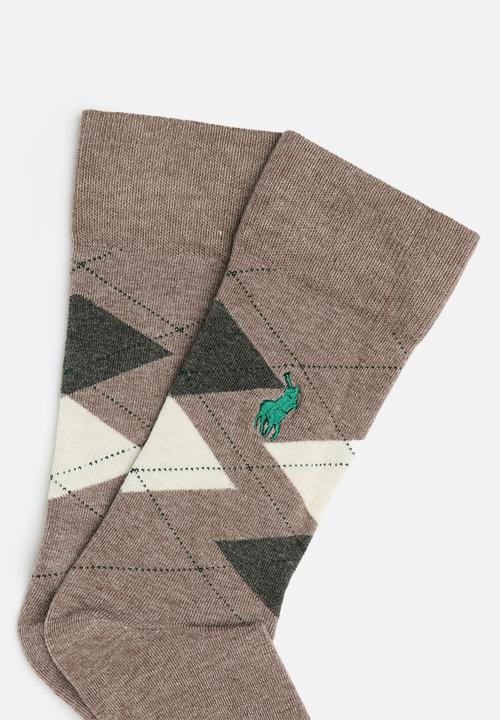 POLO - Argyle anklets - Taupe
