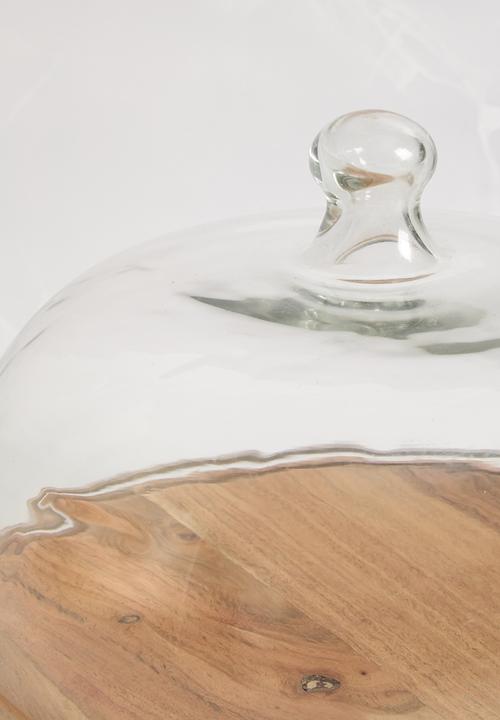 Sixth Floor - Gladeo cake dome & stand - wood