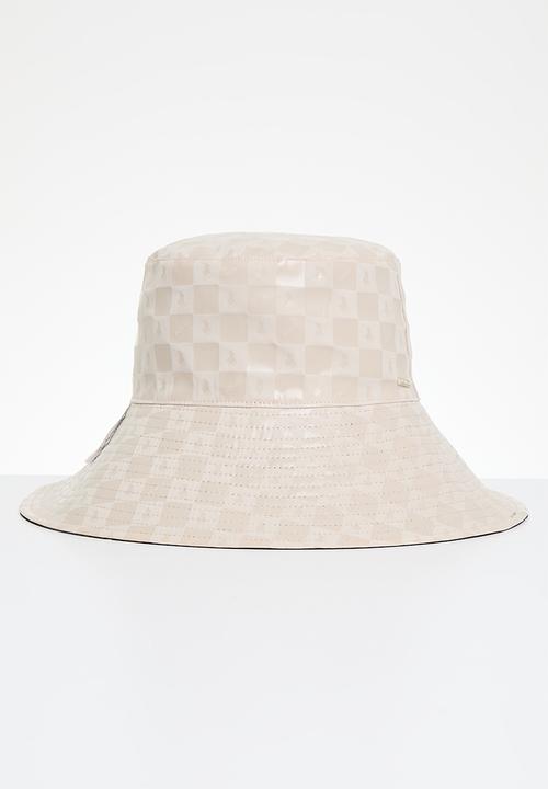 POLO - Block monogram reversible bucket - black/white