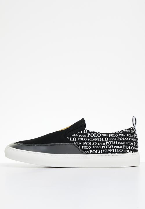 POLO - Cotton cemented slip on sneaker - black