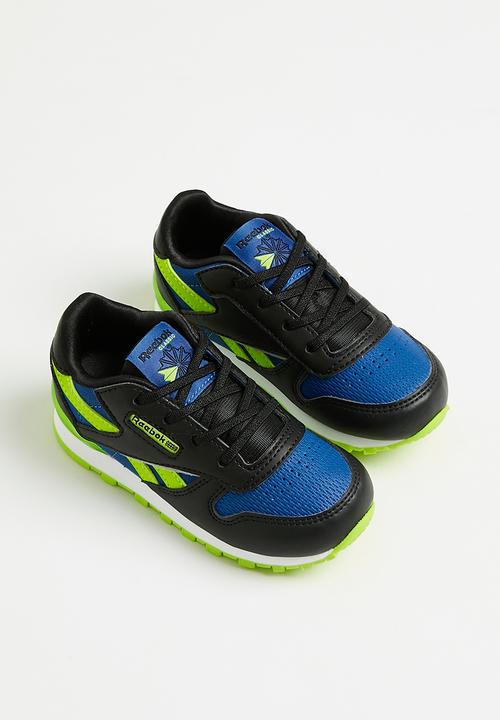 Reebok - Classic leather step n f - core black/vector blue/laser lime