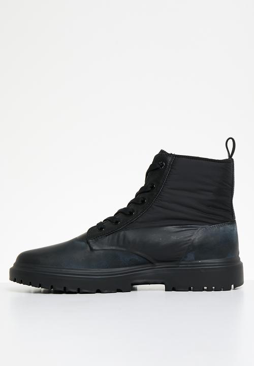 Calvin Klein - Eva laceup boot mid dip - black/matt black dip dye