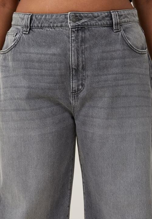 Cotton On - Plus super baggy leg jean - shadow grey