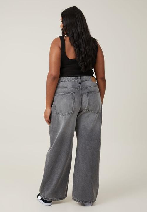 Cotton On - Plus super baggy leg jean - shadow grey