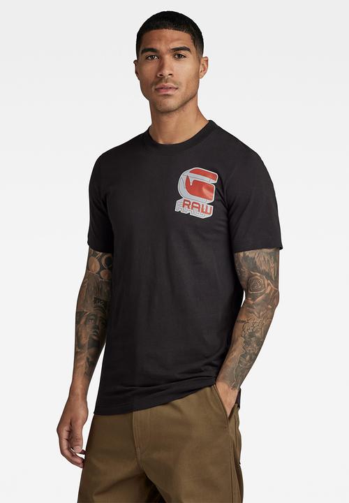 G-STAR - Shadow gr slim r t Compact jersey o - dk black