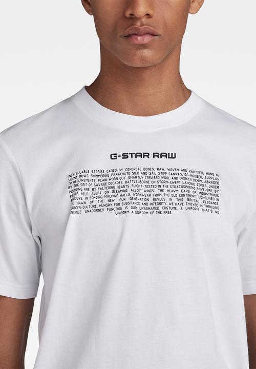 G-STAR - Poem slim r t Compact jersey o - white