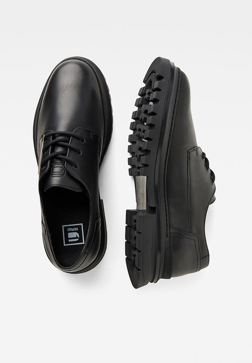 G-STAR - Millery derby leather - black
