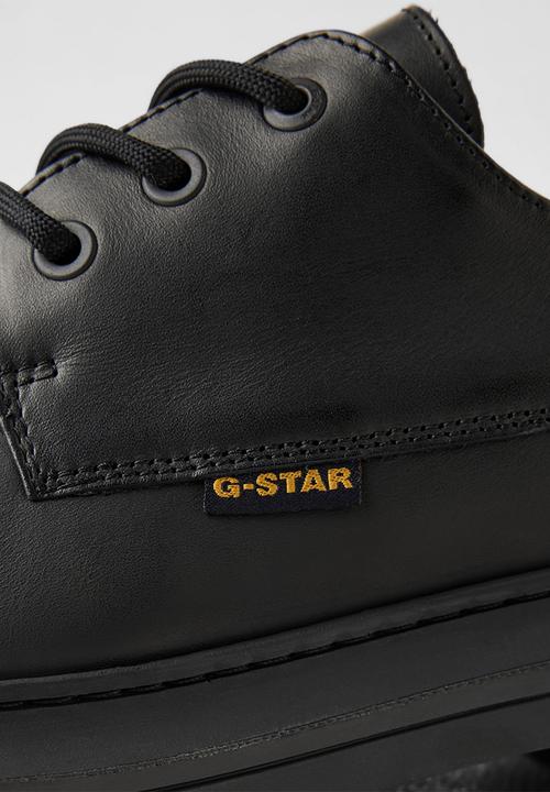 G-STAR - Millery derby leather - black