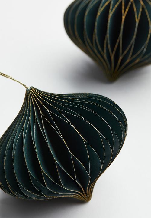 H&M - 2-pack christmas decorations - dark green