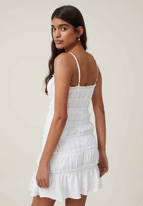 Cotton On - Rhi Rouched Mini Dress - White