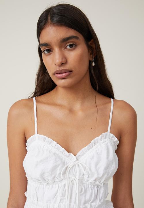 Cotton On - Rhi Rouched Mini Dress - White
