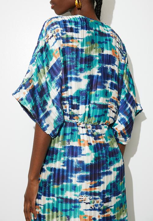 VELVET - Pleated dolman sleeve maxi dress - multi