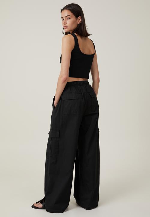 Cotton On - Summer Wide Leg Pant - Black