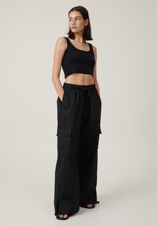 Cotton On - Summer Wide Leg Pant - Black