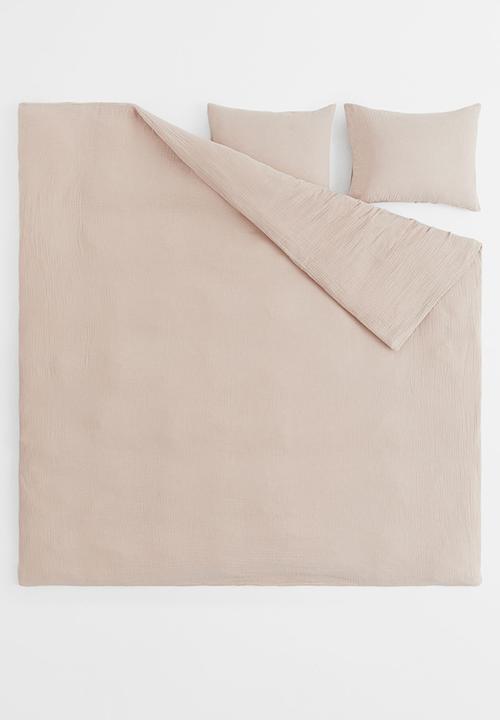 H&M - Muslin double/king duvet cover set - beige