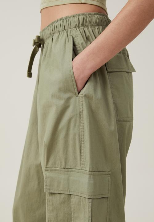 Cotton On - Summer Wide Leg Pant - Khaki
