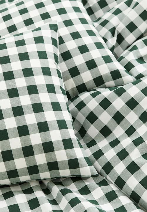 H&M - Flannel double/king duvet cover set - green