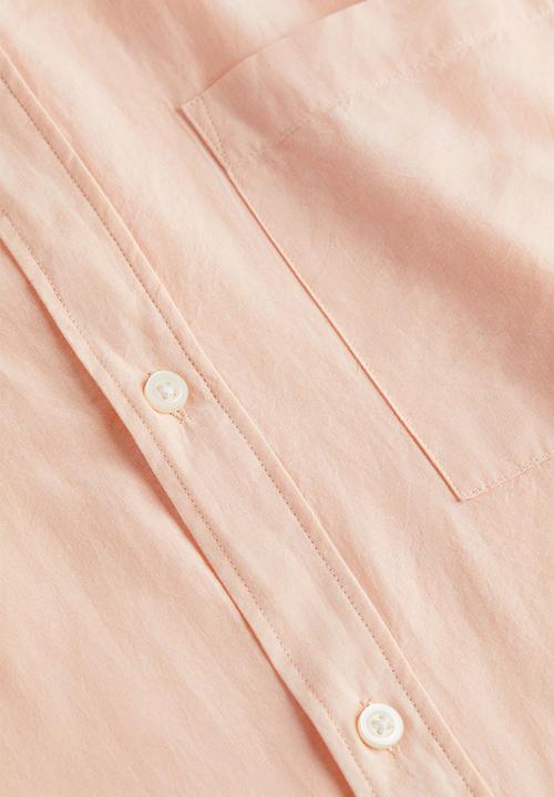 H&M - Regular fit short-sleeved shirt - peach