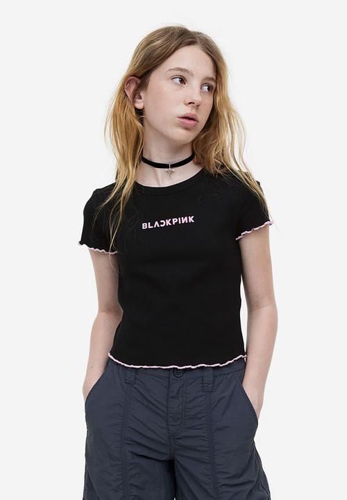H&M - Printed T-shirt - black