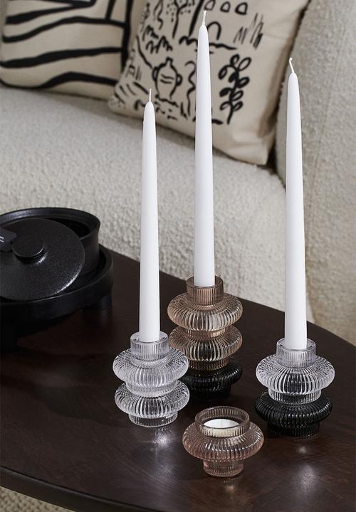 H&M - Glass candle lantern - dark grey
