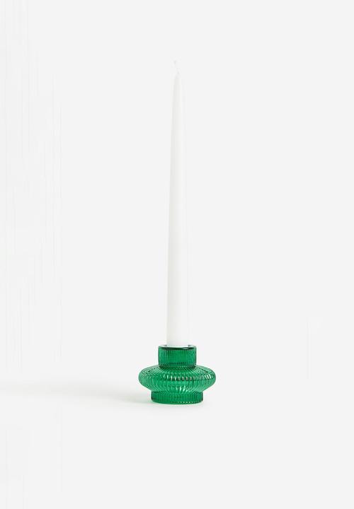 H&M - Glass candle lantern - green