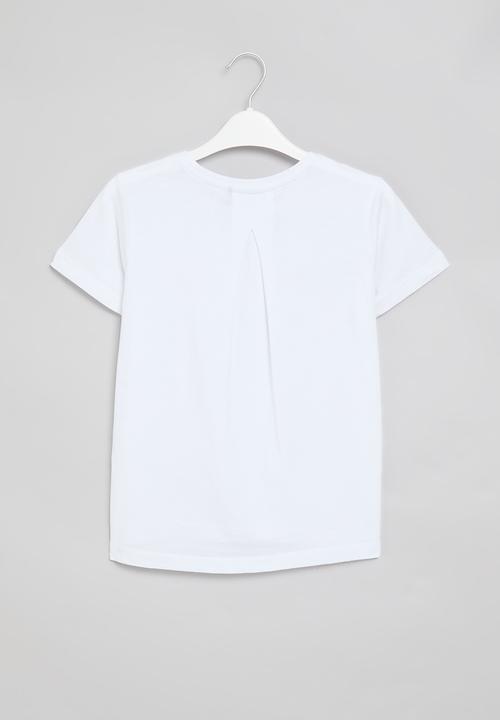 POLO - Gilrs maya printed tee - white