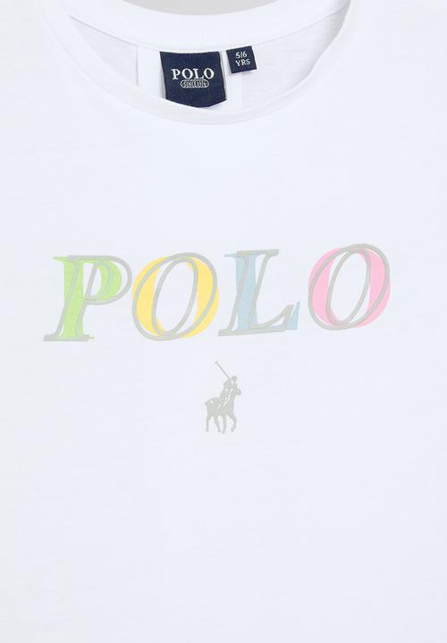 POLO - Gilrs maya printed tee - white