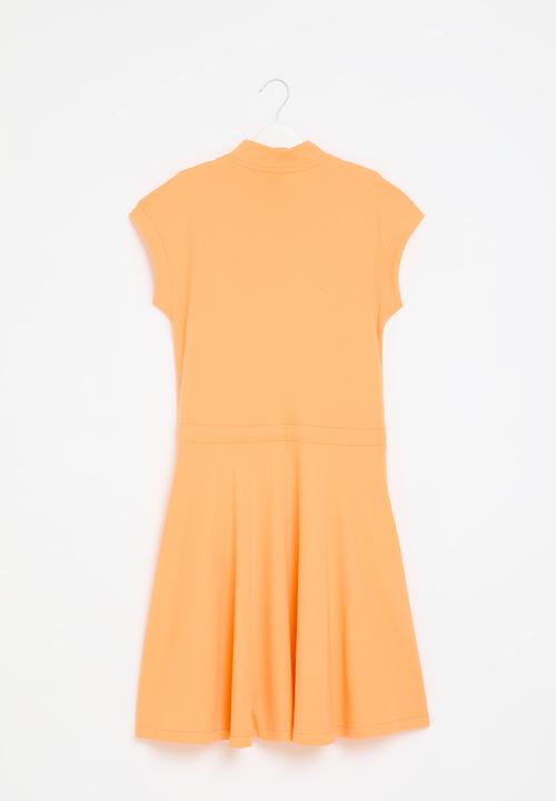 POLO - Gilrs nandi qtr zip dress - peach