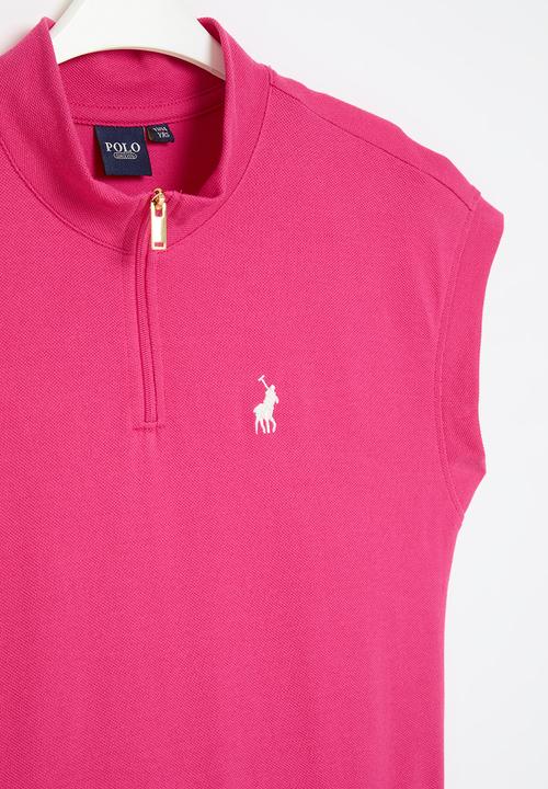 POLO - Gilrs nandi qtr zip dress - cerise
