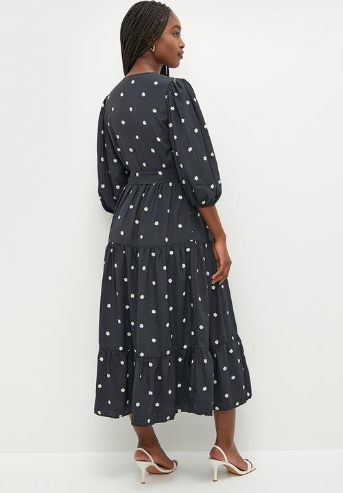 Glamorous - Polka Midi dress - black 
