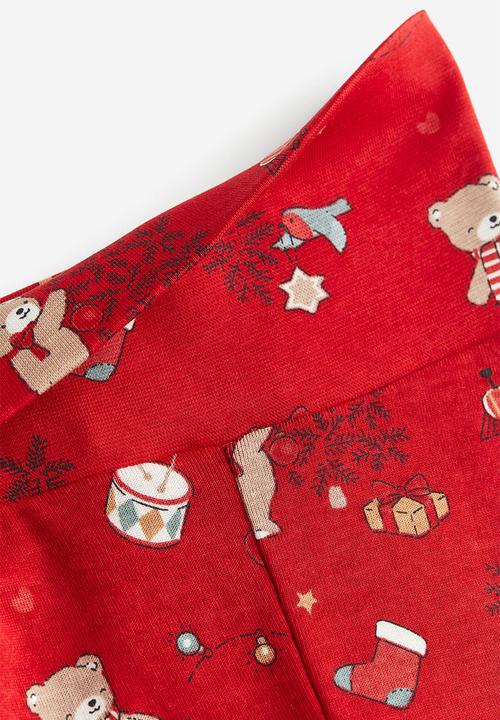 H&M - 2-Piece cotton jersey set - red my first holiday