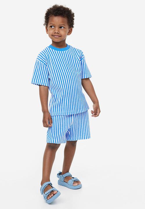 H&M - 2-Piece terry set - blue striped