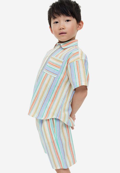 H&M - Pull-on shorts - blue striped 