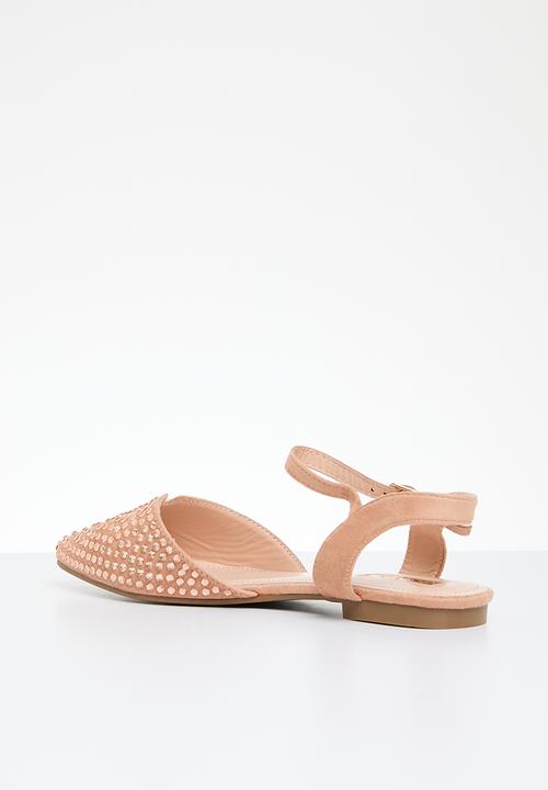 Plum - Embellished sling-back pump - rose gold